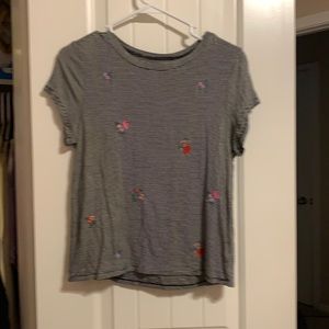 Striped and floral top